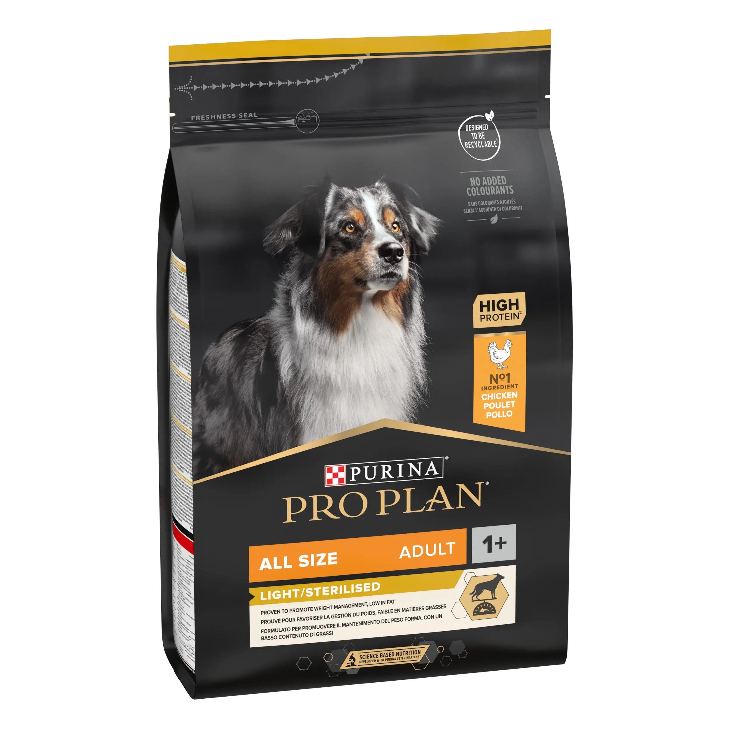 PURINA PRO PLAN LIGHT STERILISED DOG ADULT FOOD WITH CHICKEN Purina Pro Plan