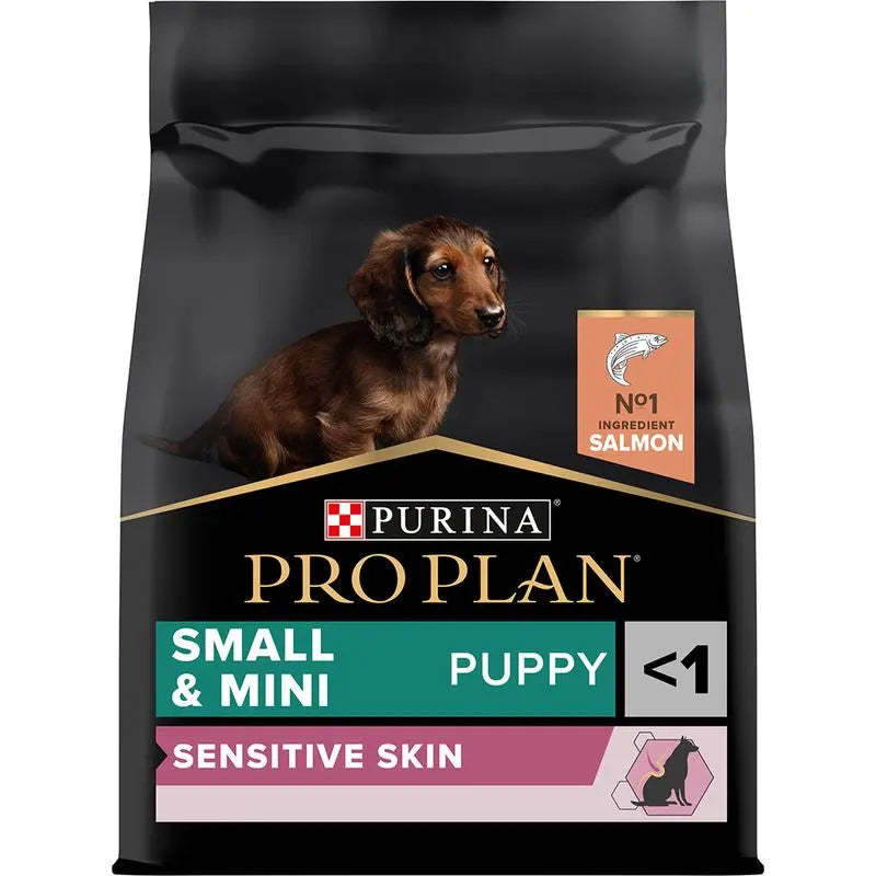 PURINA® PRO PLAN® PUPPY SMALL & MINI SENSITIVE SKIN WITH OPTIDERMA® RICH IN SALMON DRY FOOD PetFit.ae