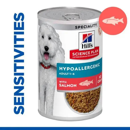 HIIL'S SCIENCE PLAN HYPOALLERGENIC ADULT WET FOOD WITH SALMON 363G Hills