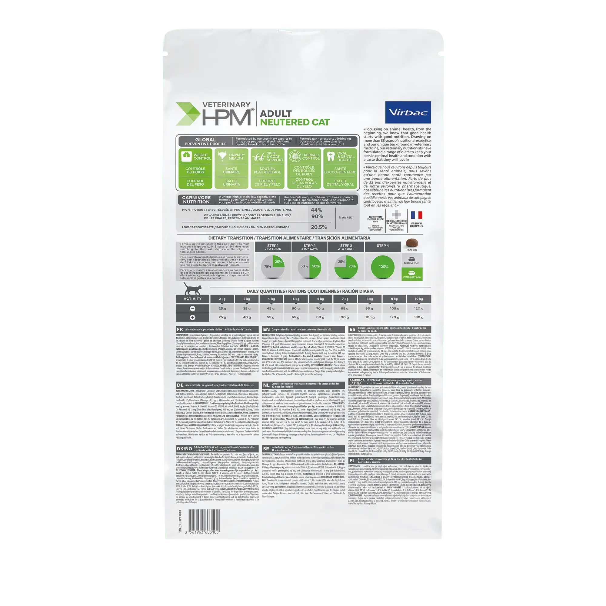 Virbac HPM Adult Neutered for Cats Virbac