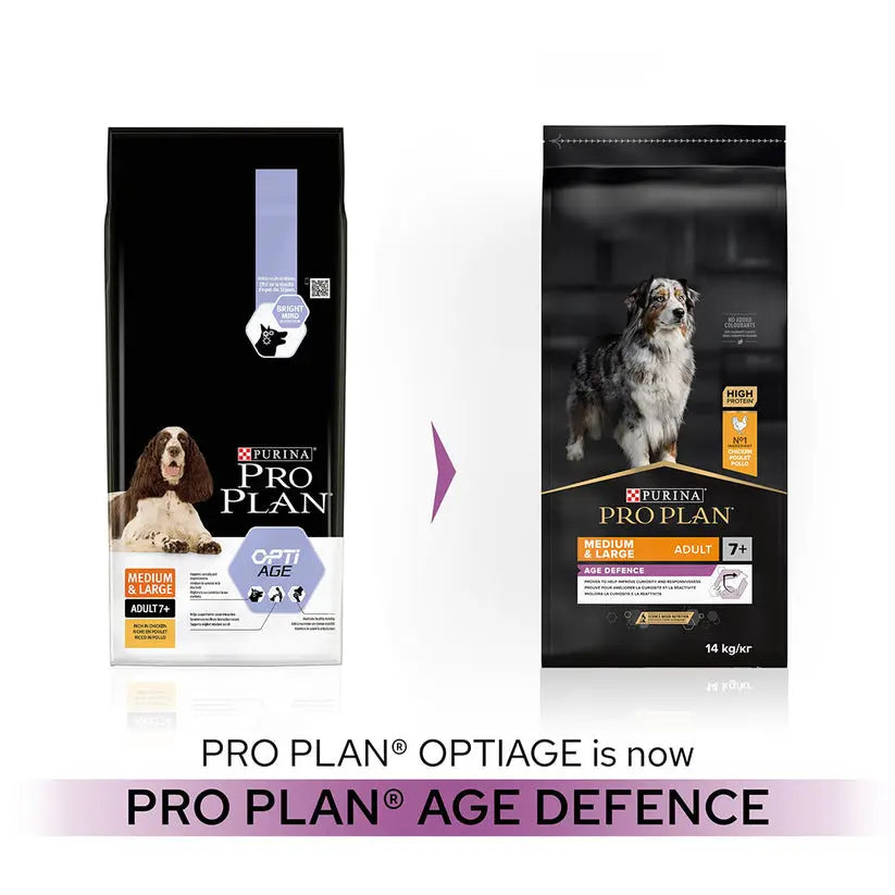 PURINA® PRO PLAN® MEDIUM & LARGE ADULT 7+ AGE DEFENCE, RICH IN CHICKEN DRY DOG FOOD OPTIAGE PetFit.ae