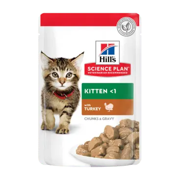HILL'S SCIENCE PLAN TENDER CHUNKS & GRAVY KITTEN WET FOOD 85G Hills