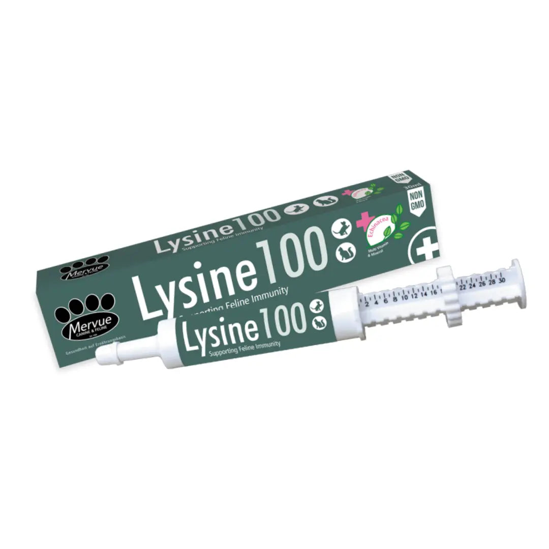 LYSINE 100 FOR CAT FLU & FELINE IMMUNITY 30 ml Mervue Laboratories