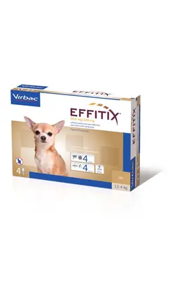 EFFITIX SPOT ON FOR DOGS 4 PIPETTES VIRBAC