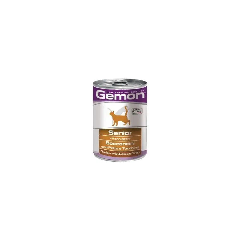 GEMON CAT SENIOR WITH CHICKEN AND TURKEY 415G Gemon