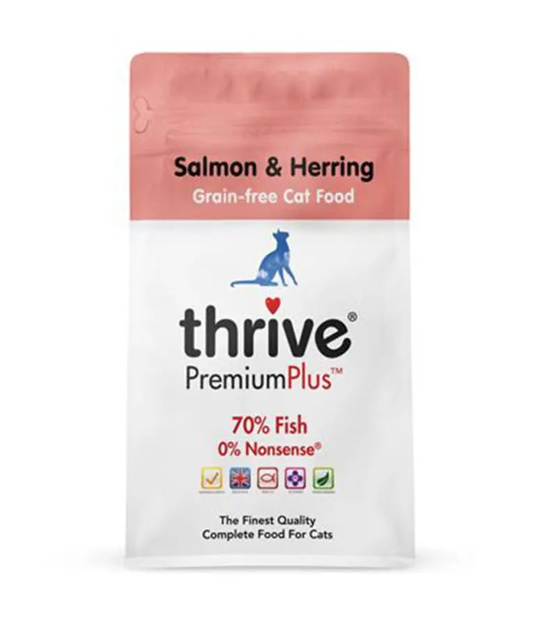 THRIVE PREMIUMPLUS SALMON & HERRING DRY CAT FOOD 1.5KG THRIVE