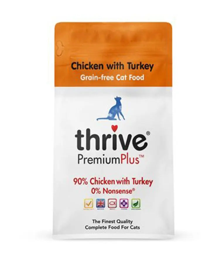 THRIVE PREMIUMPLUS CHICKEN WITH TURKEY DRY CAT FOOD 1.5KG THRIVE