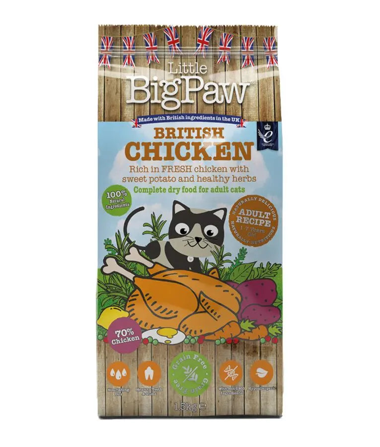 LITTLE BIGPAW BRITISH CHICKEN ADULT DRY CAT FOOD 1.5KG LITTLE BIGPAW