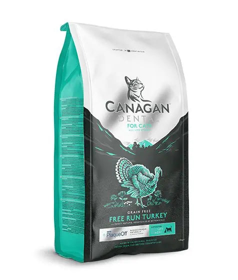 CANAGAN DENTAL FREE RUN TURKEY DRY CAT FOOD 4KG CANAGAN