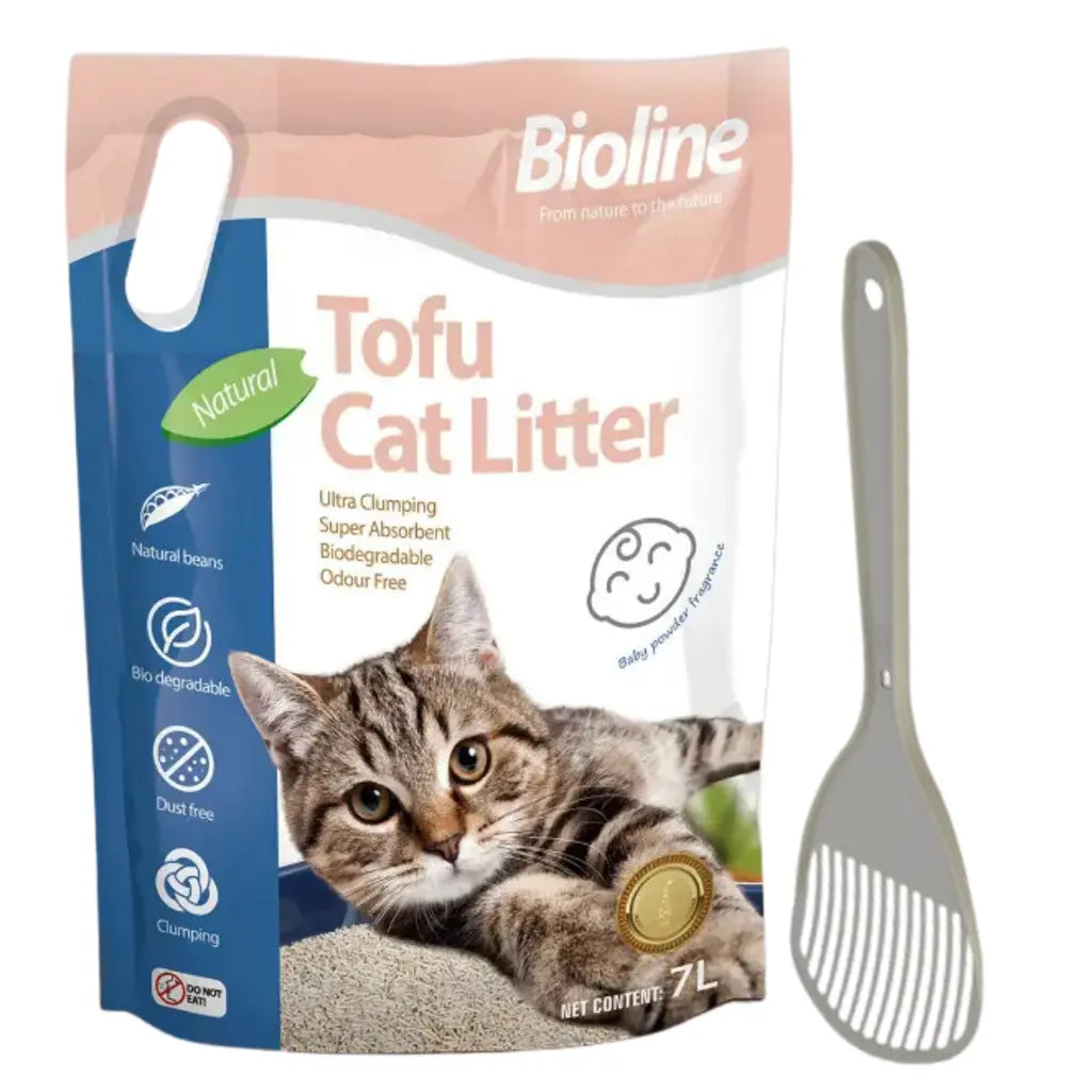 Combo Offer- Bioline Tofu Cat Litter 7L + Moderna Cat Litter Scoop Bioline