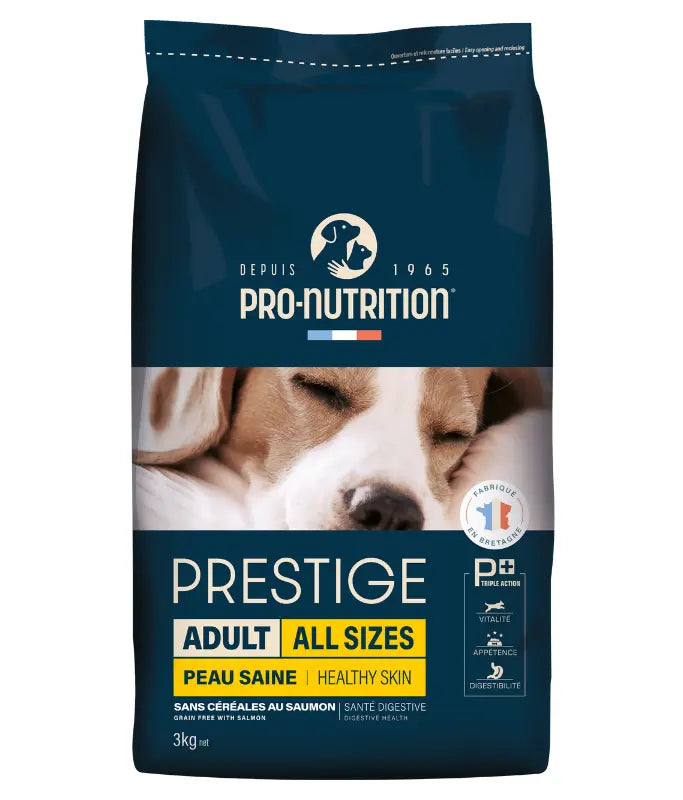 PRO NUTRITION PRESTIGE DOG ADULT ALL SIZE HEALTHY SKIN SALMON - GRAIN FREE Pro Nutrition