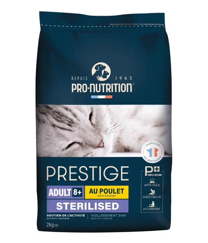 PRO NUTRITION PRESTIGE CAT ADULT 8+ STERILISED CHICKEN Pro Nutrition