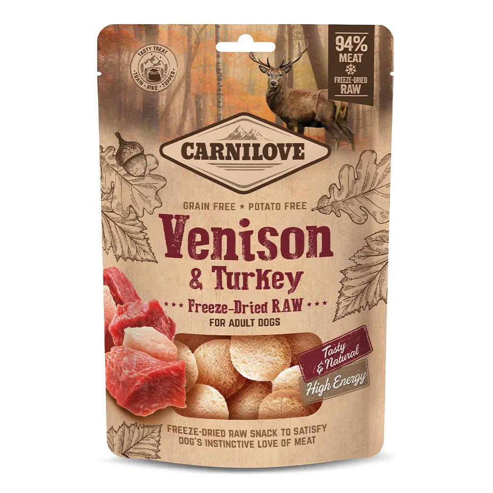 Carnilove Freeze-Dried Raw Snacks Venison & Turkey 60g Petszapp