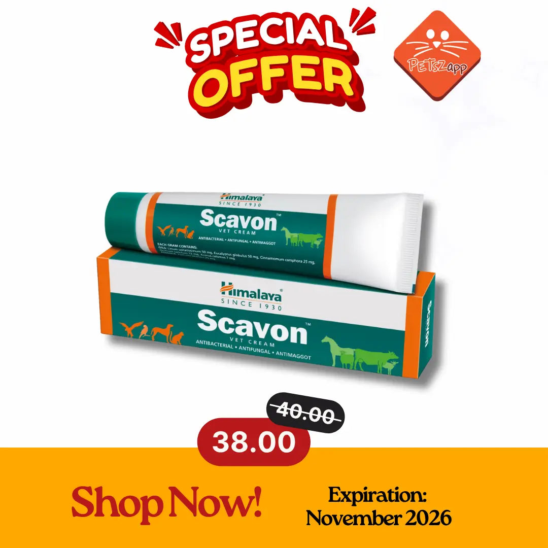 HIMALAYA SCAVON VET CREAM WOUND HEALER ANTIMICROBIAL CREAM FOR DOGS & CATS 50G Himalaya