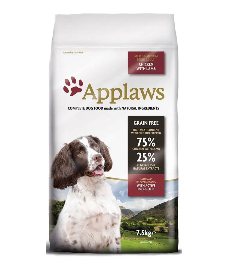 APPLAWS CHICKEN WITH LAMB SMALL & MEDIUM BREED ADULT DRY PUPPY FOOD APPLAWS