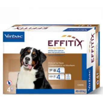 EFFITIX SPOT ON FOR DOGS 4 PIPETTES VIRBAC