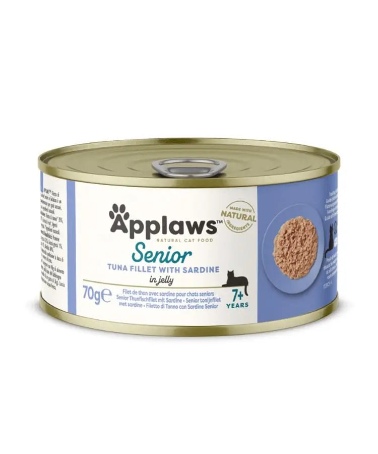 APPLAWS SENIOR IN JELLY WET CAT FOOD 70G TIN APPLAWS