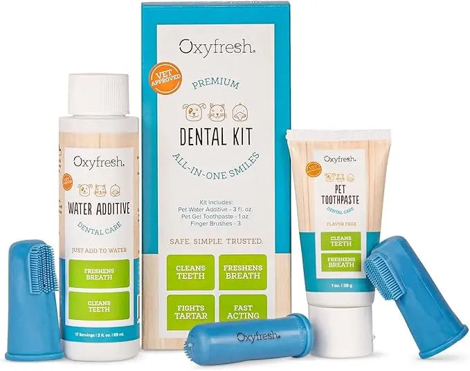OXYFRESH PREMIUM PET DENTAL KIT FOR DOGS & CATS OXYFRESH