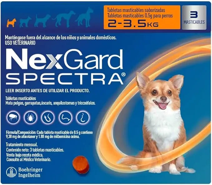 NEXGARD SPECTRA 3 CHEW TABLETS FOR DOGS 2 - 3.5 KG Boehringer Ingelheim