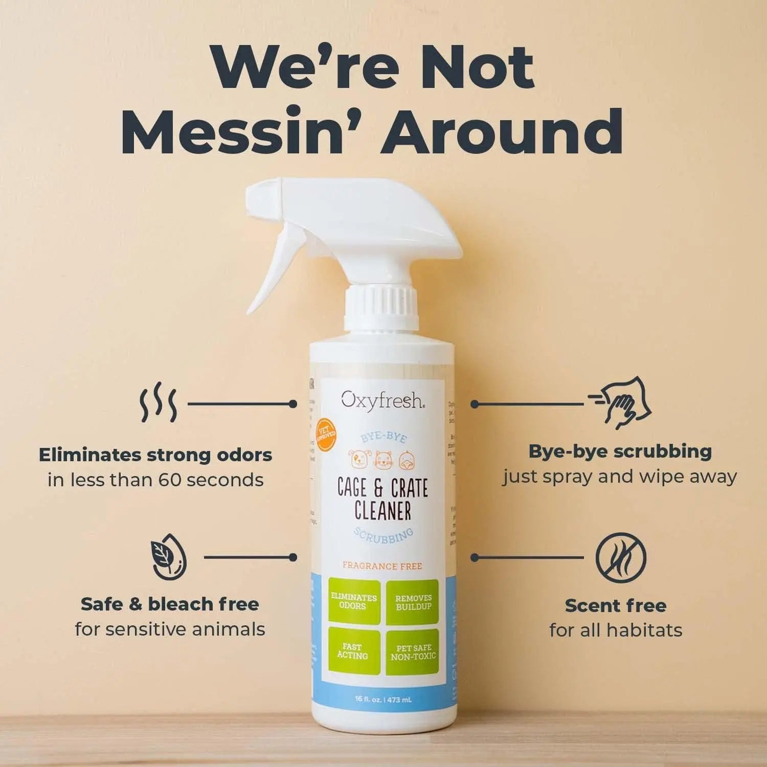 Oxyfresh Crate & Cage Cleaner 473ml OXYFRESH