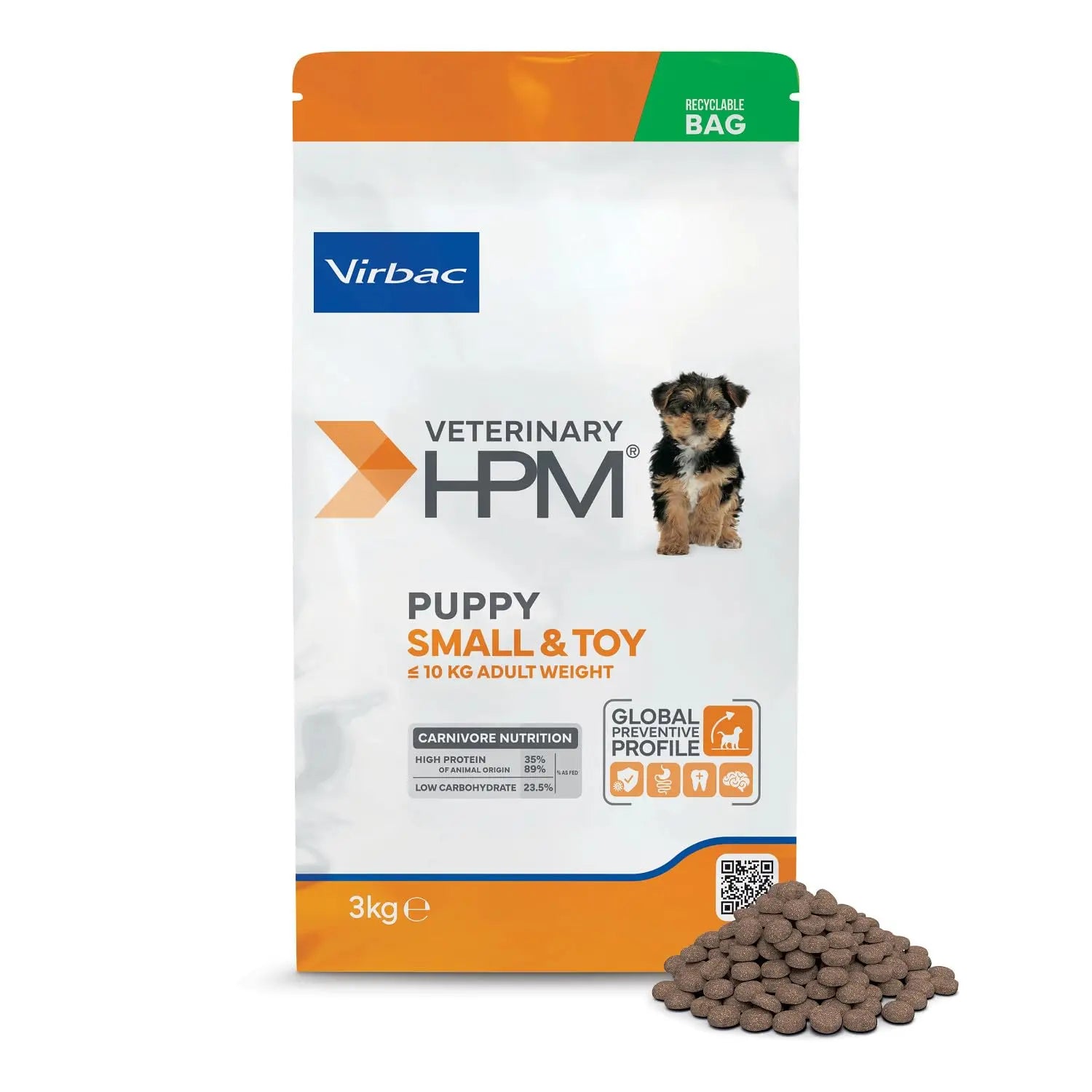 Virbac HPM Puppy Small & Toy Food for Small and Mini Breed Puppies 1.5kg Virbac