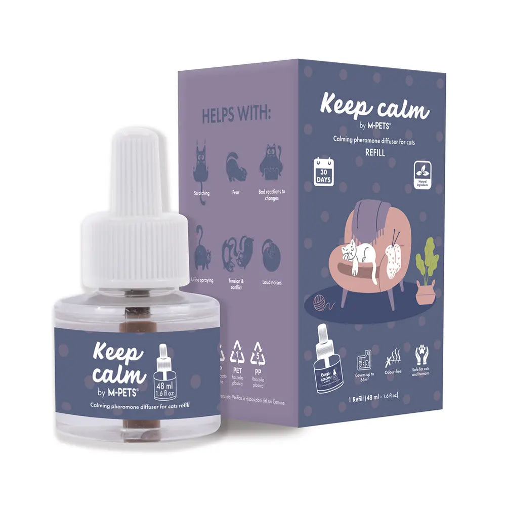 M-PETS KEEP CALM CALMING PHEROMONE DIFFUSER REFILL FOR CATS 48ML M-PETS