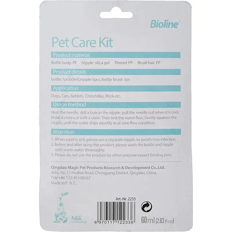 BIOLINE FEEDING BOTTLE KIT 60ML Bioline