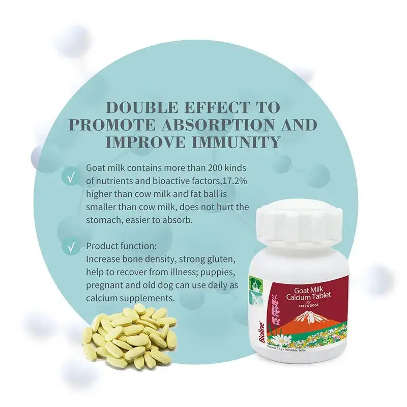 BIOLINE GOAT'S MILK CALCIUM TABLET 160PCS Bioline