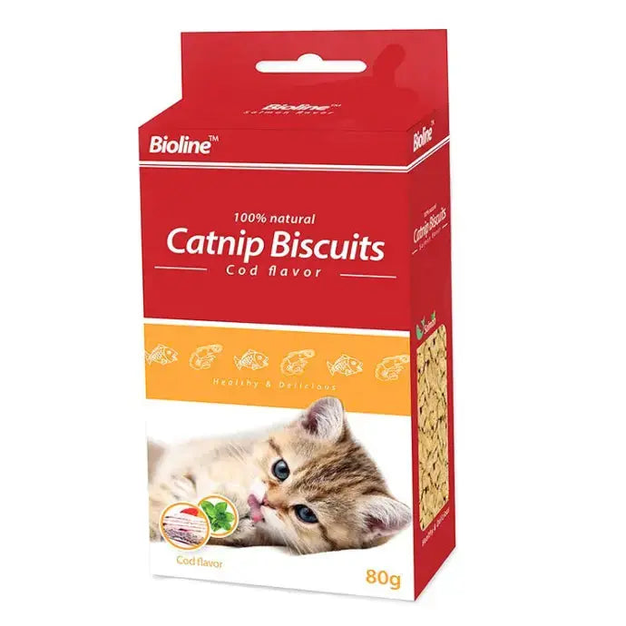 BIOLINE CATNIP BISCUITS 80G Bioline