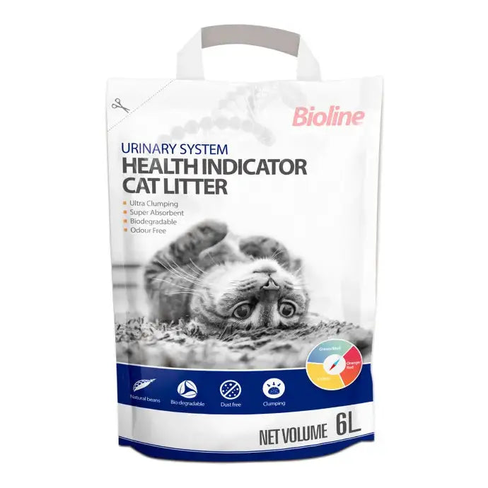 BIOLINE URINARY SYSTEM HEALTH INDICATOR CAT LITTER 6L Bioline