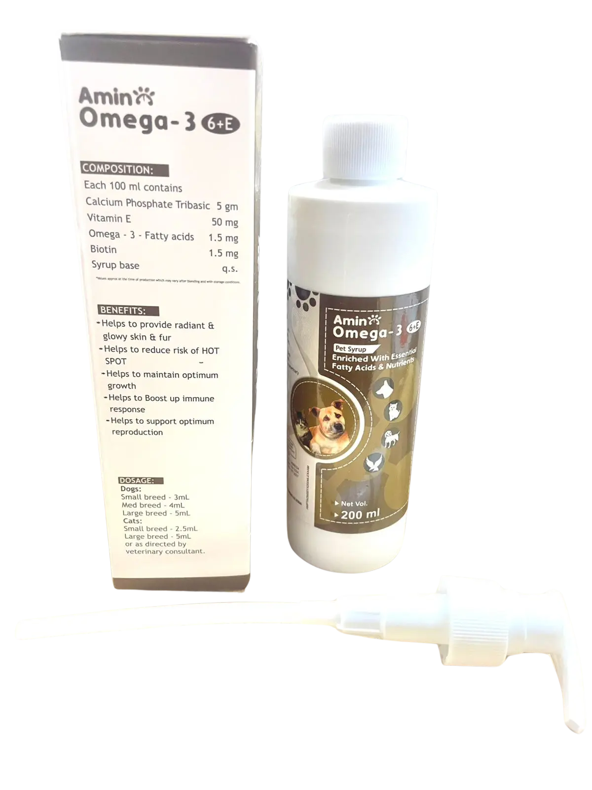 AMINO OMEGA-3 PET SYRUP 200ml Aminorich