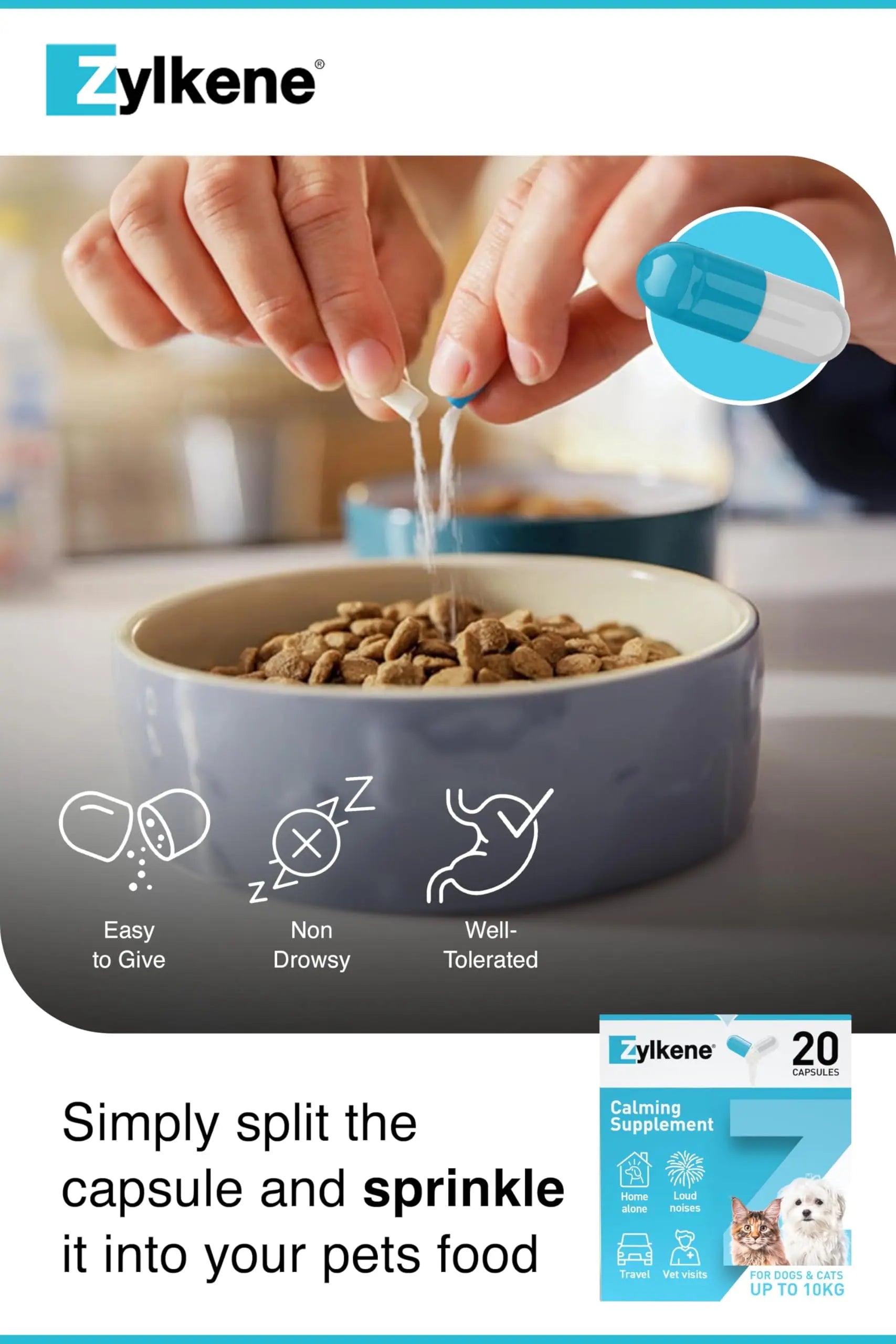 VETOQUINOL ZYLKENE SUPPLEMENT FOR CATS AND DOGS 75MG VETOQUINOL