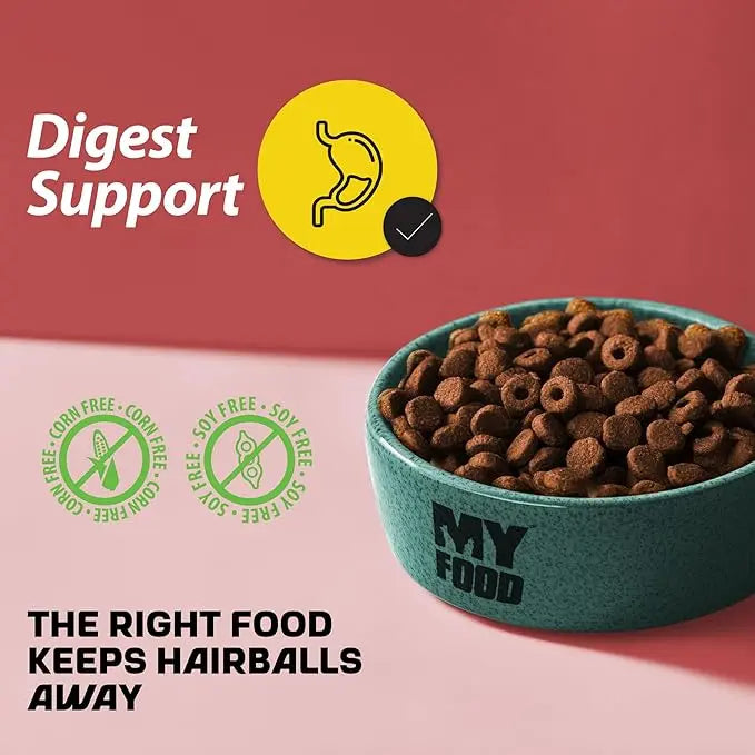 MYFOOD ADULT CAT DRY FOOD WITH LAMB & RICE FOR DIGEST SUPPORT 1.5KG MYFOOD