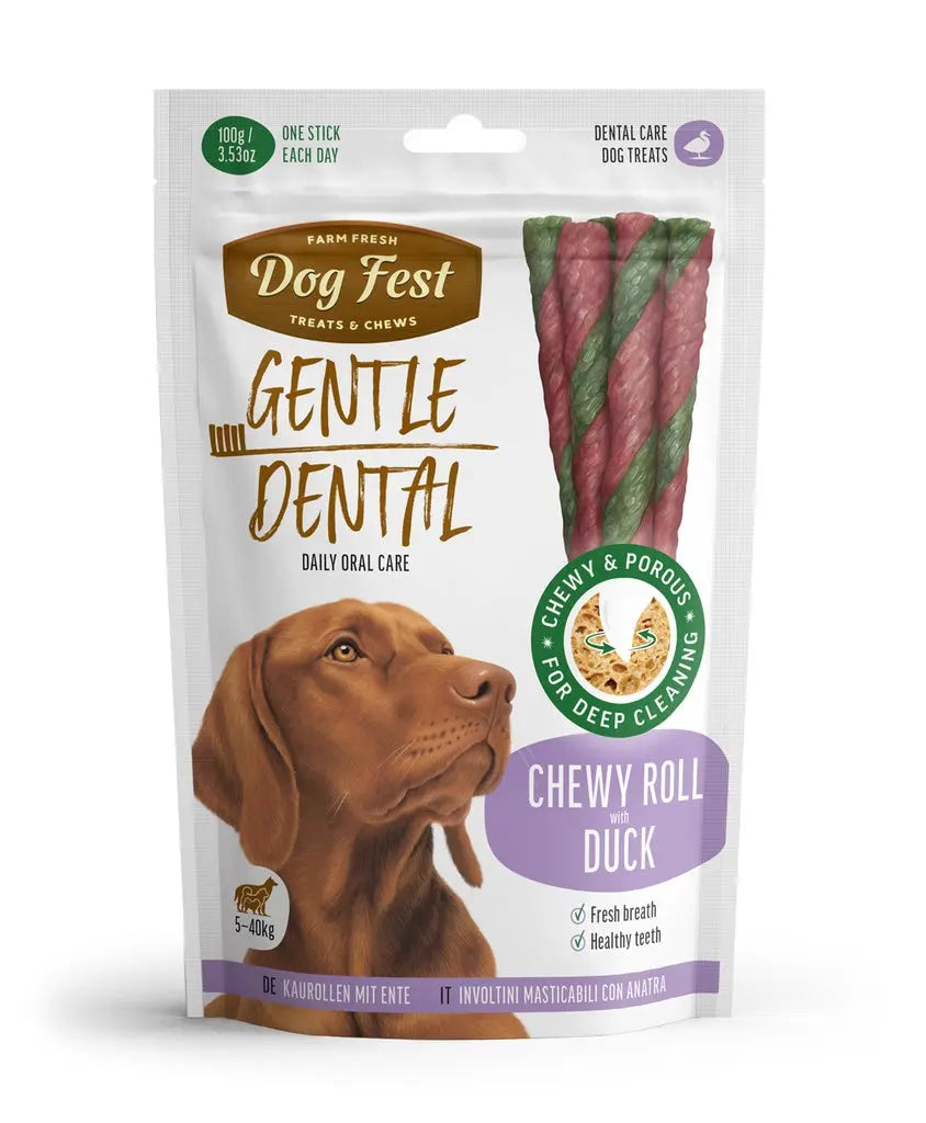 DOG FEST DENTAL TREATS FOR ADULT DOGS CHEWY ROLL 100G Dog Fest