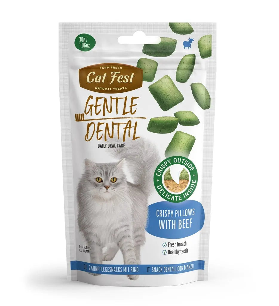 CAT FEST DENTAL TREATS FOR CATS CRISPY PILLOWS 30G CAT FEST