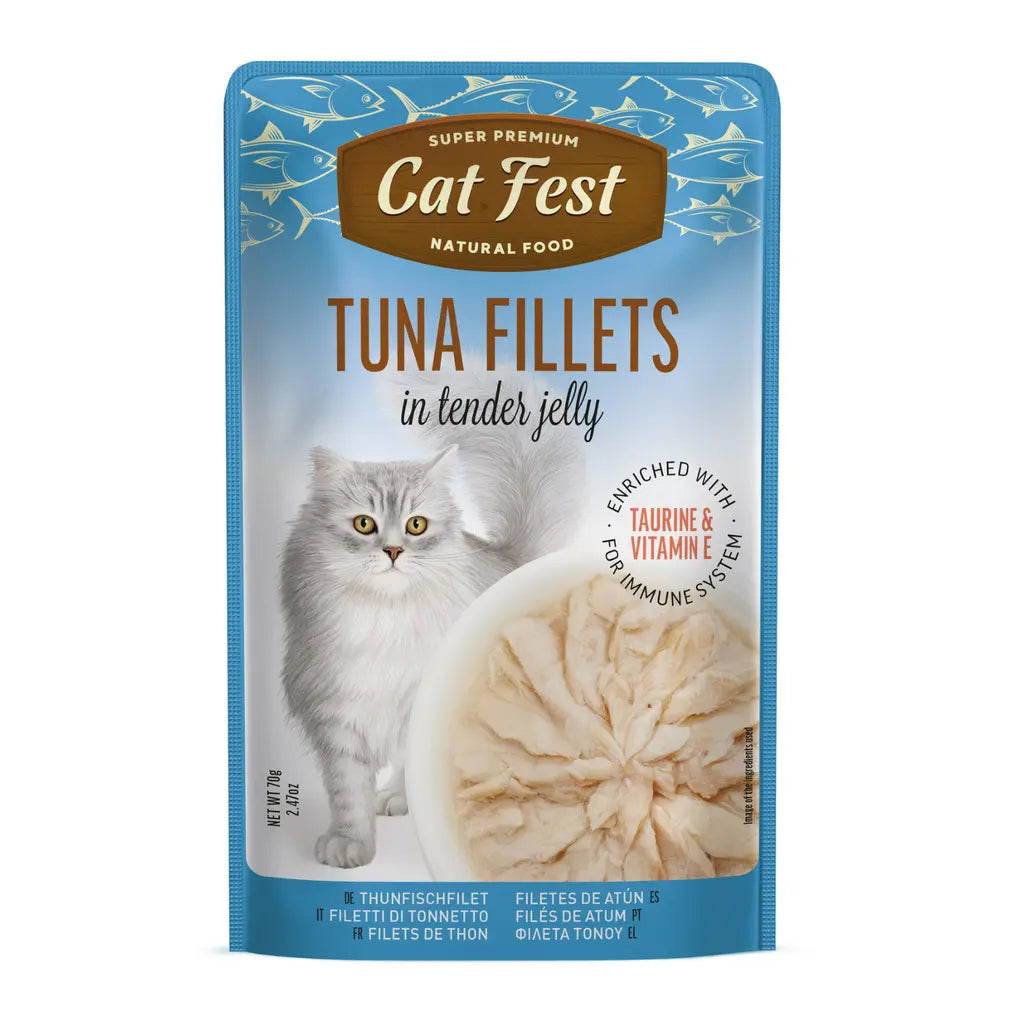 CAT FEST TUNA  IN TENDER JELLY FOR CATS 70G CAT FEST