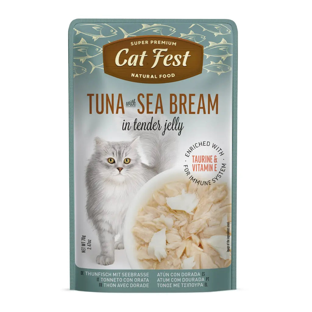 CAT FEST TUNA  IN TENDER JELLY FOR CATS 70G CAT FEST