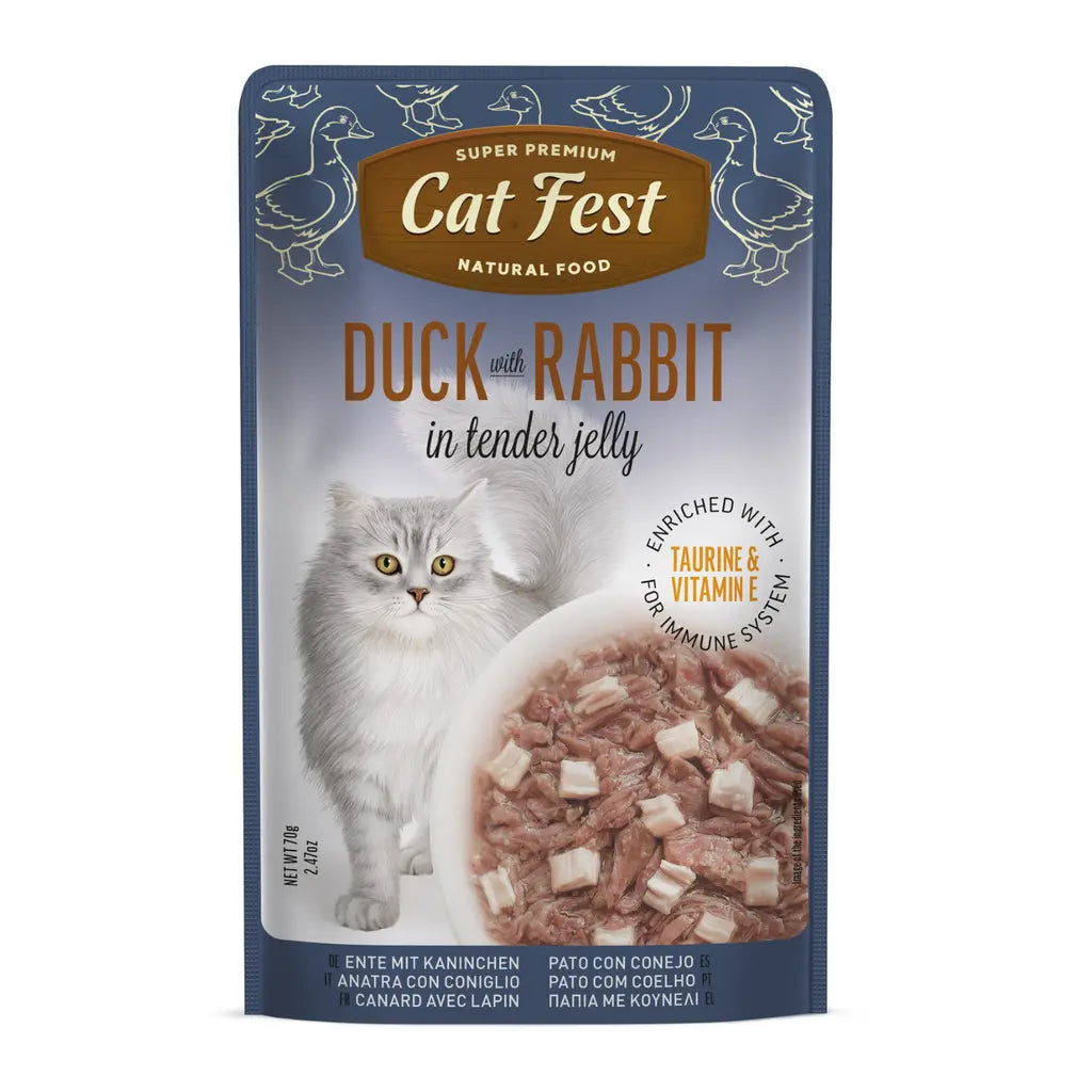 CAT FEST DUCK IN TENDER JELLY FOR CATS 70G CAT FEST