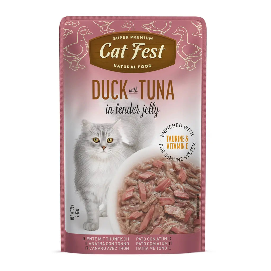 CAT FEST DUCK IN TENDER JELLY FOR CATS 70G CAT FEST