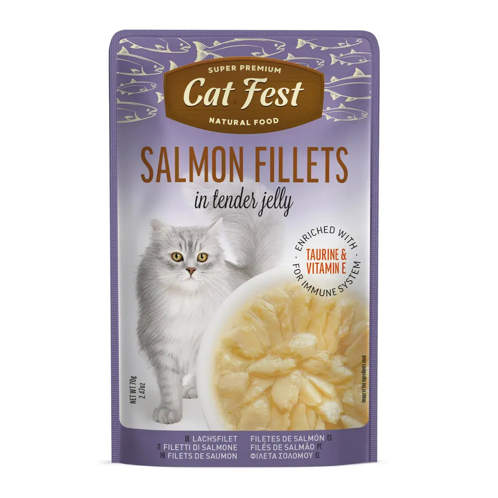 CAT FEST SALMON IN TENDER JELLY FOR CATS 70G CAT FEST