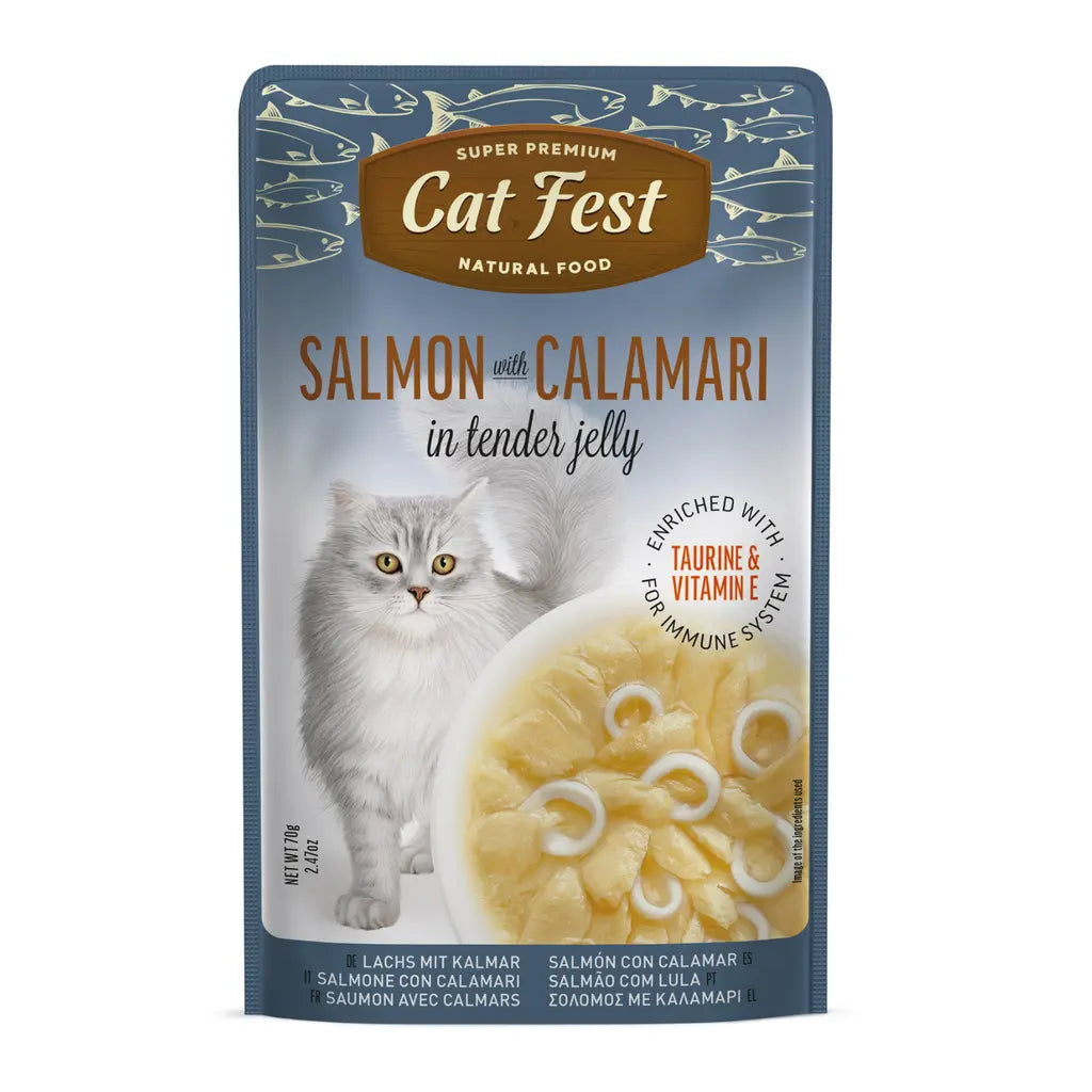 CAT FEST SALMON IN TENDER JELLY FOR CATS 70G CAT FEST
