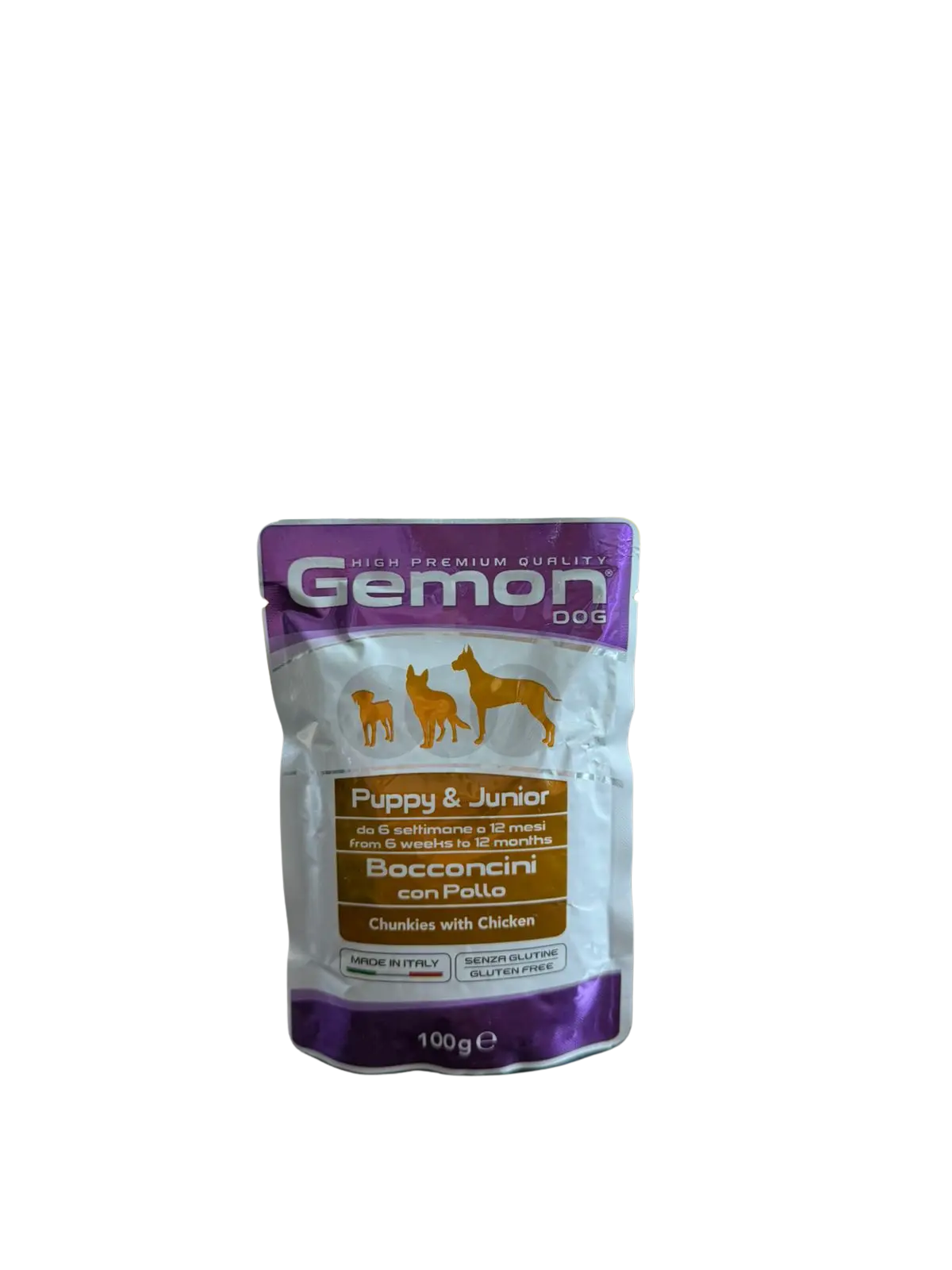 GEMON DOG PUPPY &amp; JUNIOR WITH CHICKEN AND TURKEY 100G Gemon