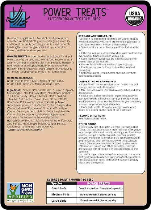 HARRISON BIRD POWER TREAT 1LB HARRISON'S BIRD FOODS