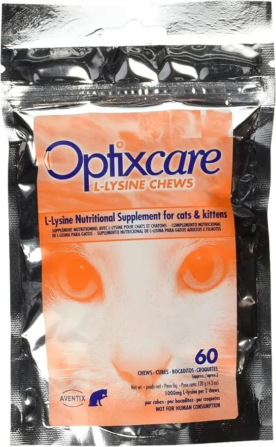 OPTIXCARE L-LYSINE CHEWS FOR CATS 60PACK OPTIXCARE