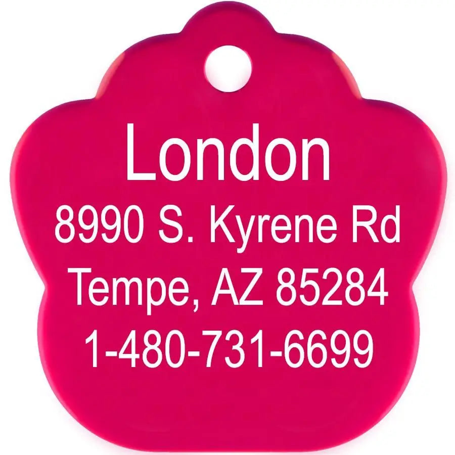 ID TAG PAW TWO-TONE ALUMINUM The Hillman