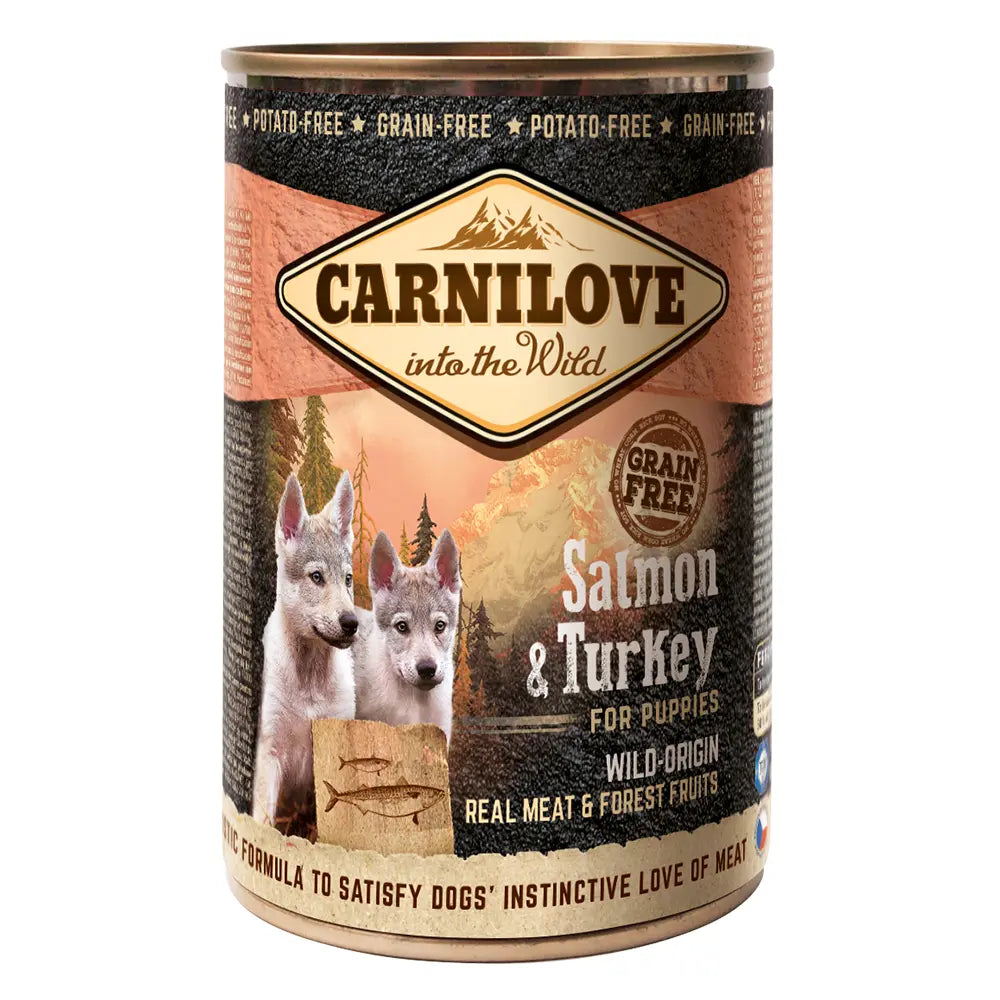 CARNILOVE SALMON & TURKEY FOR DOGS WET FOOD CANS 400G Carnilove