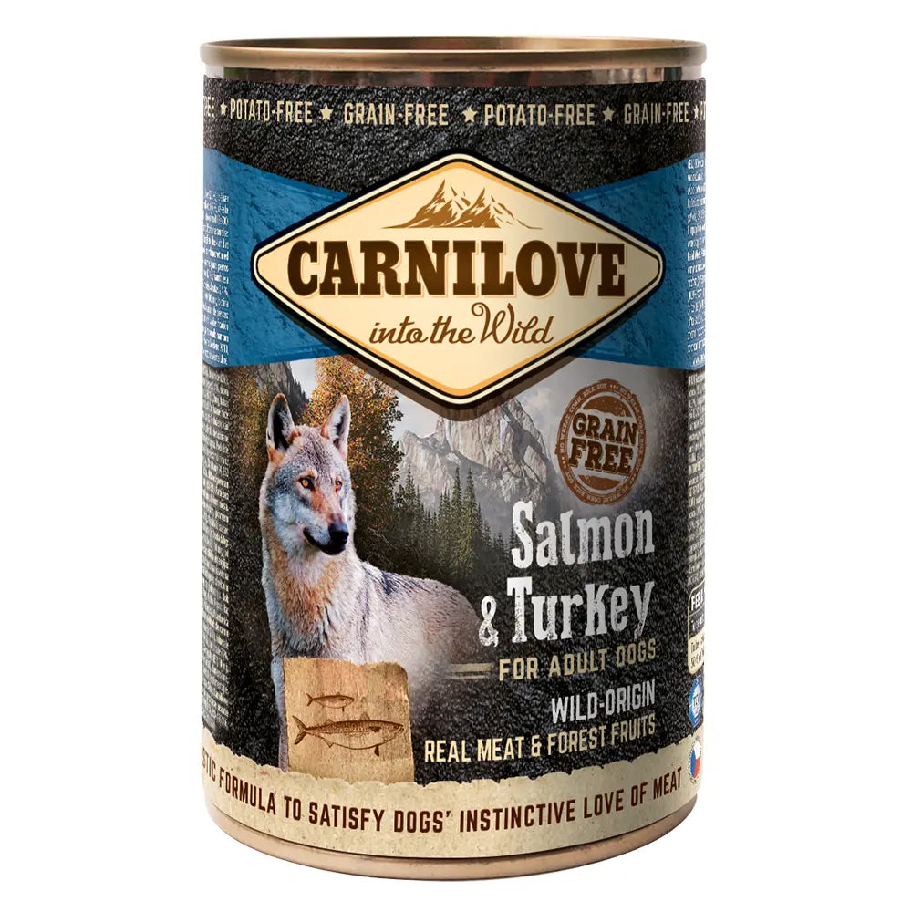 CARNILOVE SALMON & TURKEY FOR DOGS WET FOOD CANS 400G Carnilove