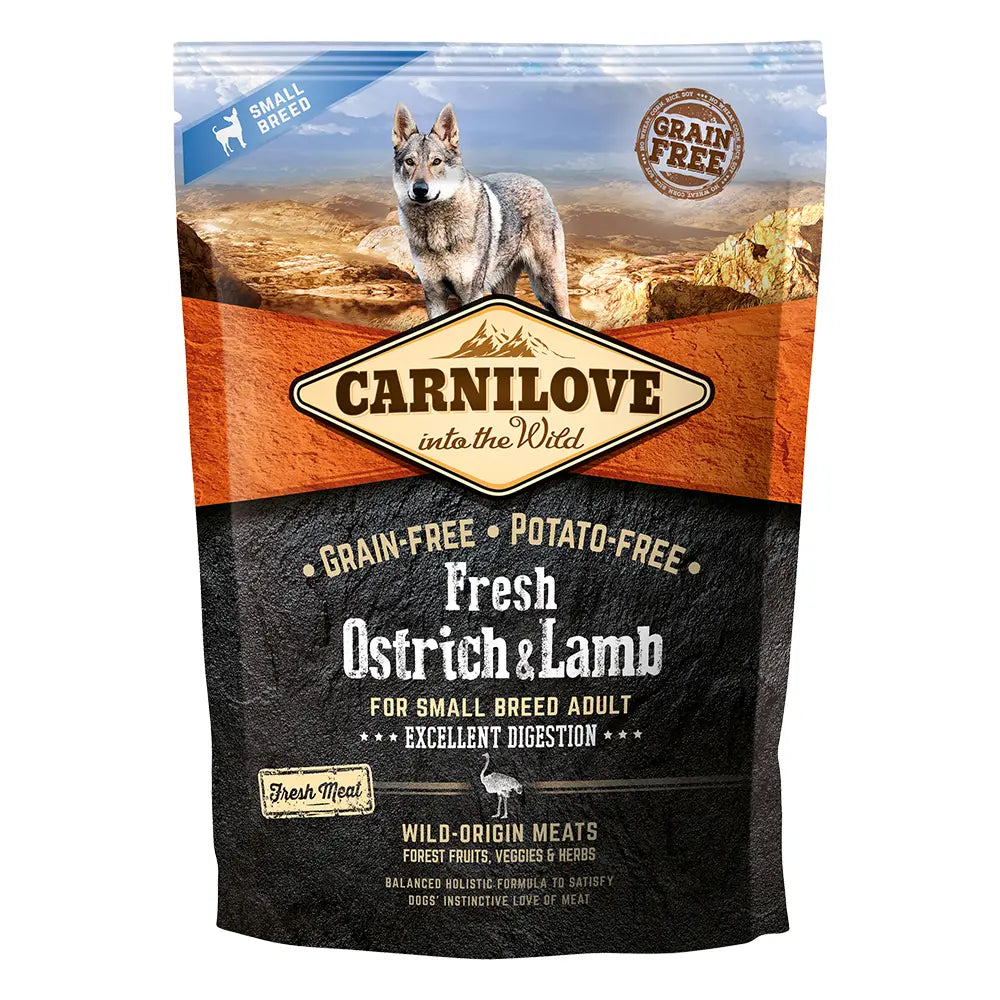 CARNILOVE FRESH OSTRICH & LAMB FOR SMALL BREED ADULT DOGS Carnilove