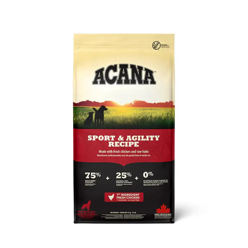 ACANA SPORTS & AGILITY RECIPE DRY DOG FOOD 17KG ACANA