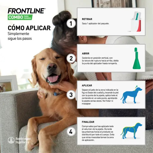 FRONTLINE FLEA & TICK SPOT ON COMBO FOR DOGS, 2 - 10 KG | 3 Doses Boehringer Ingelheim